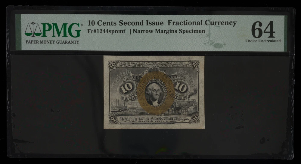 PMG Front Specimen 64 10 Cent Fractional