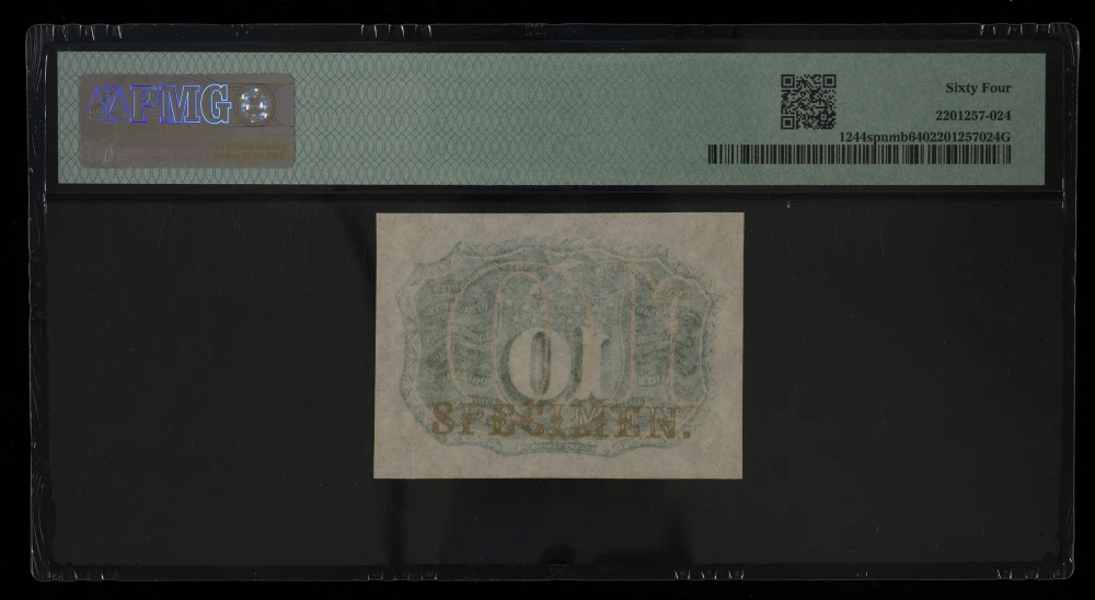 PMG Back Specimen 64 10 Cent Fractional
