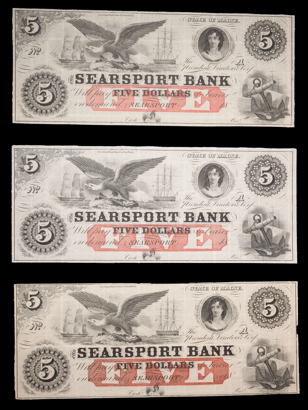 Maine. Searsport. $5 Trio