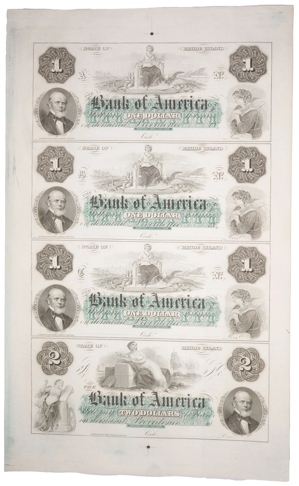 Rhode Island. Bank Of America 4 Note Sheet