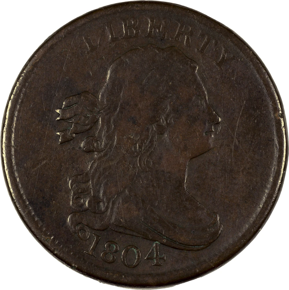 VF-20 1804 Spiked Chin Half Cent