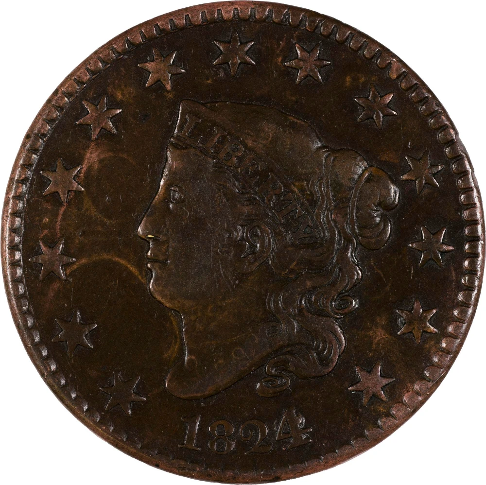 EF-40 Details 1824/2 Large Cent