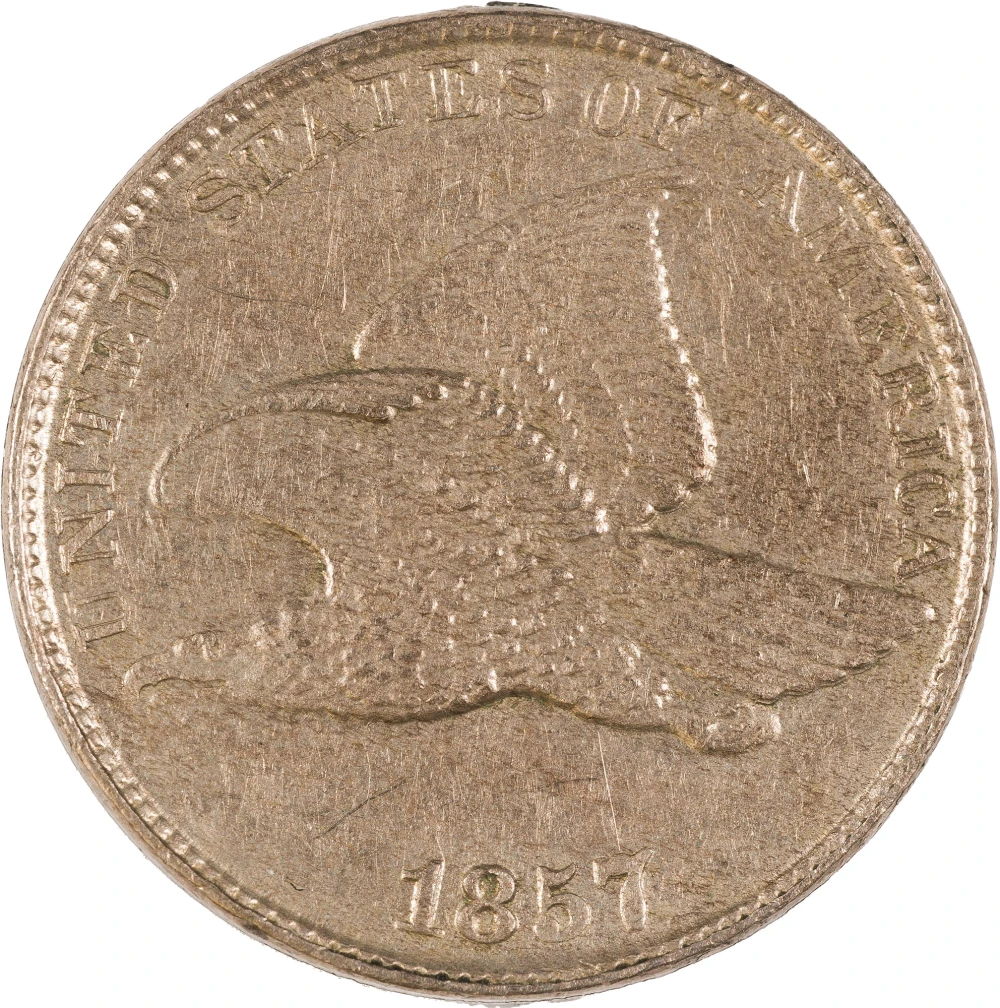 Choice AU-55 1857 Flying Eagle Cent