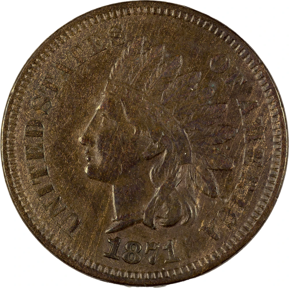 EF-40 1871 Indian Cent
