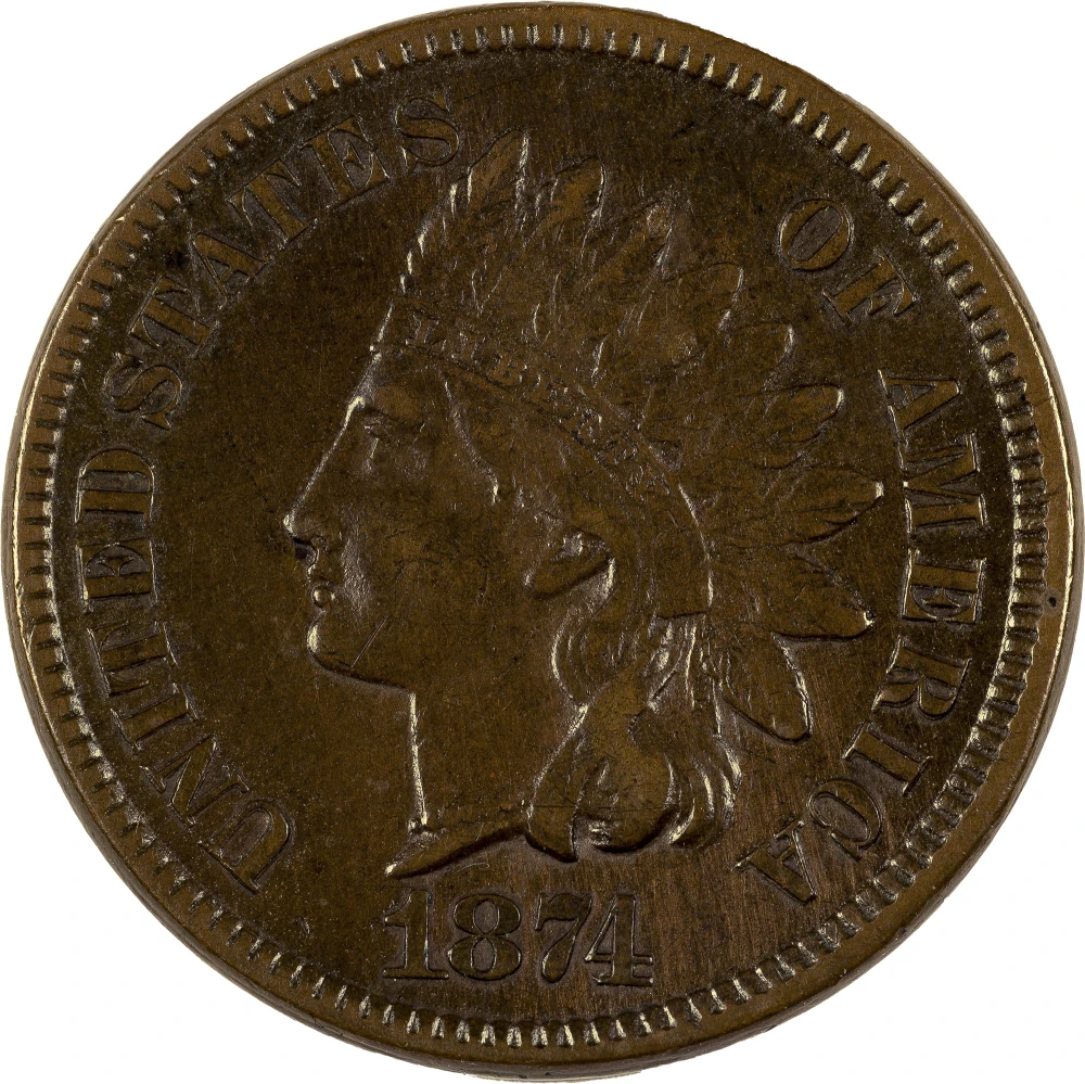 EF-45 1874 Indian Cent