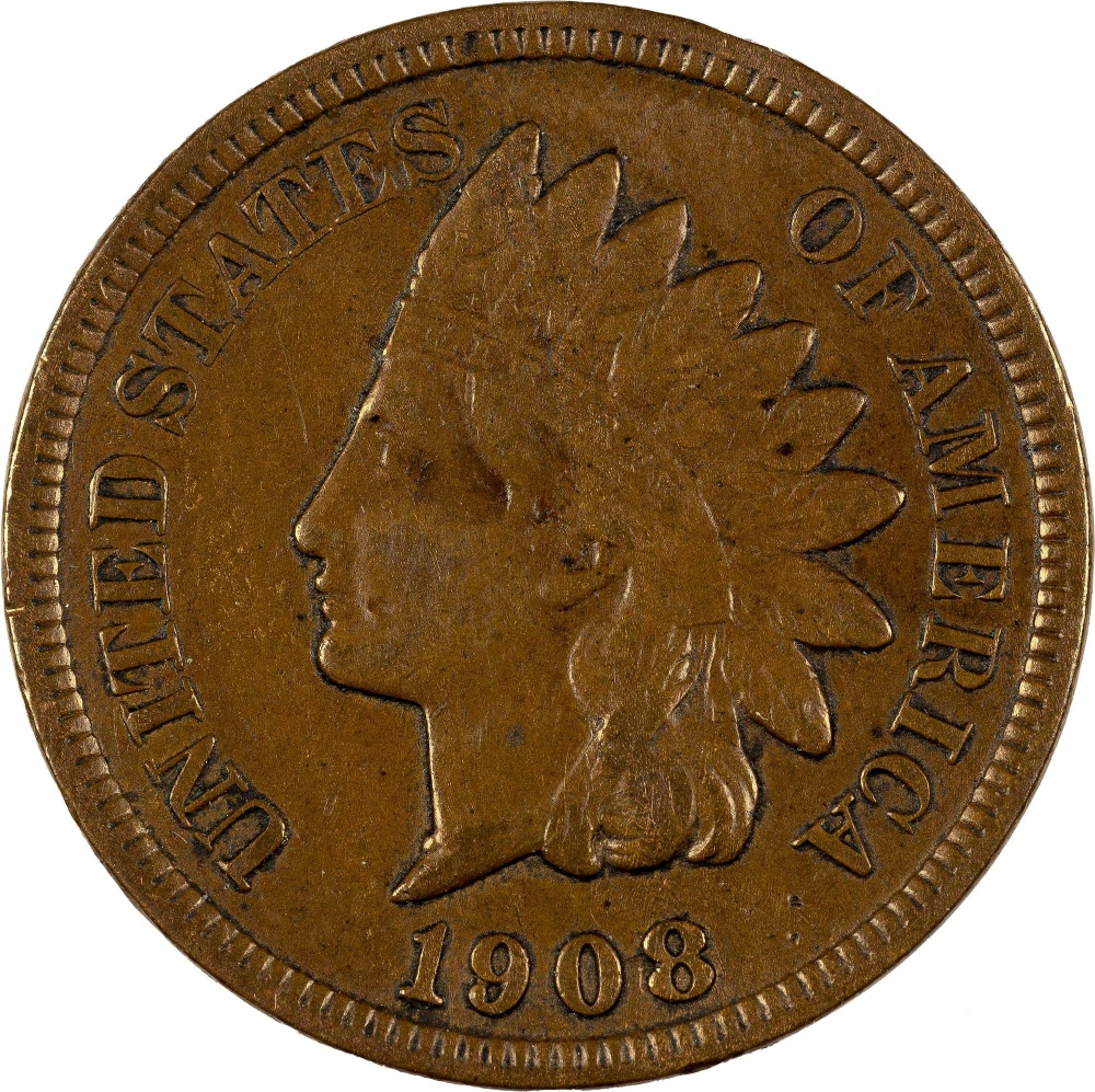 EF-40 1908-S Indian Cent