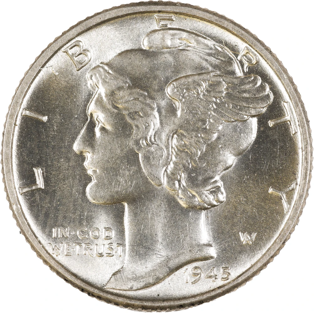 Choice BU-63 SB? 1945 Mercury Dime