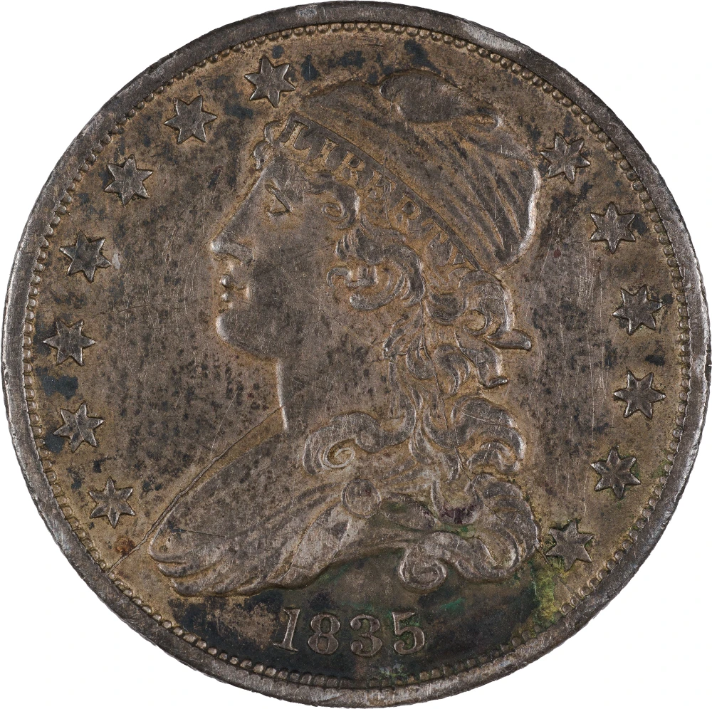 AU-50 1835 Bust Quarter