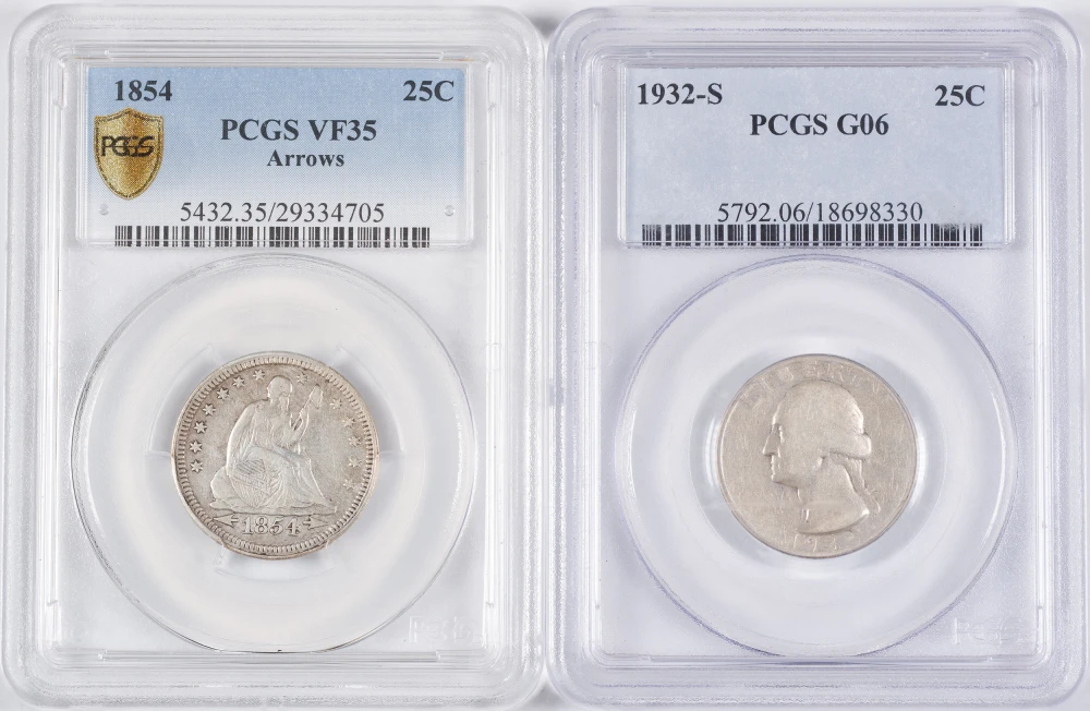 PCGS Certified Quarter Pair