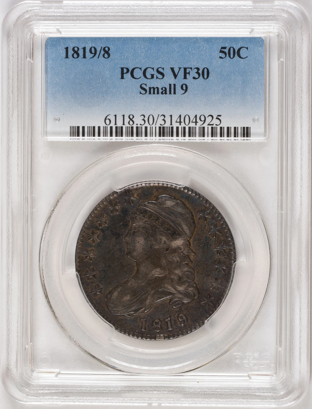 PCGS VF-30 1819/8 Bust Half Dollar