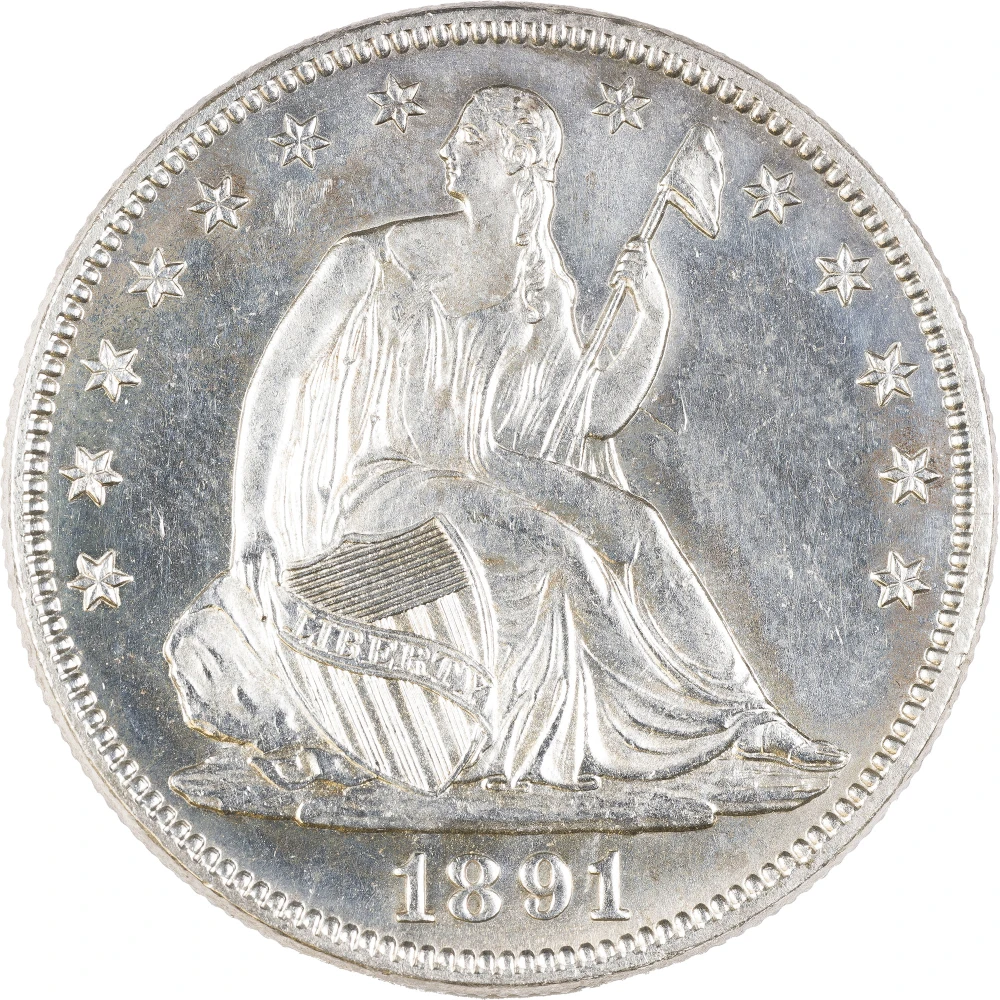 BU-62 1891 Seated Half Dollar