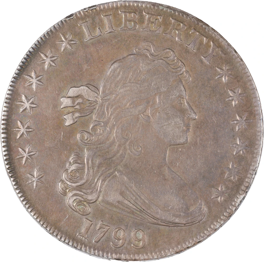 AU Details 1799 Bust Dollar