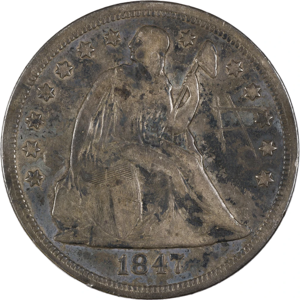 Fine Details 1847 Seated Dollar