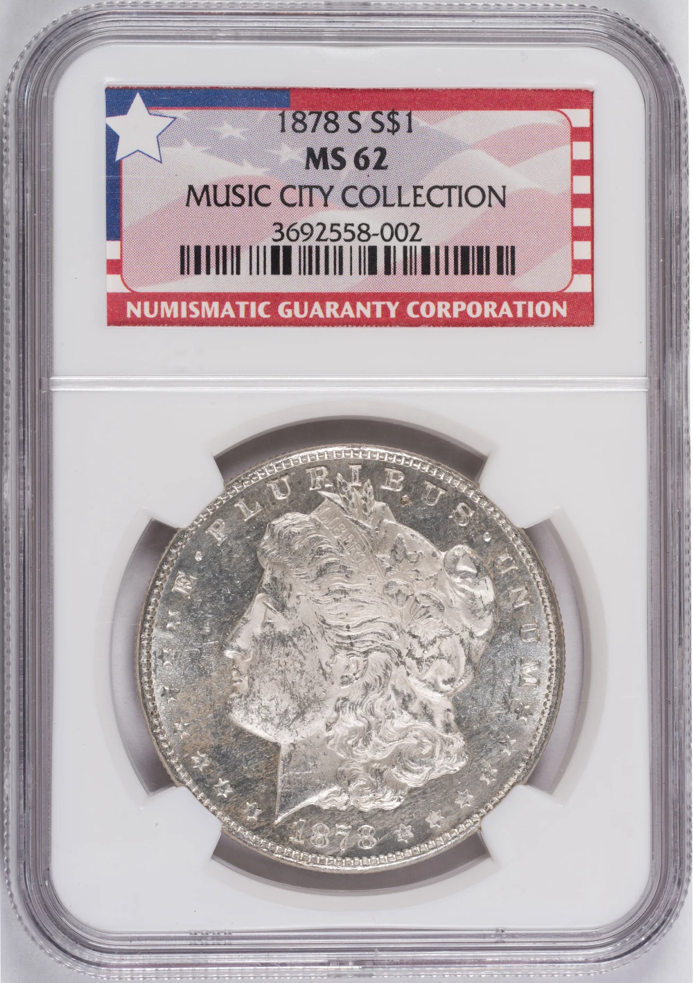 NGC MS-62 1878-S Morgan Dollar