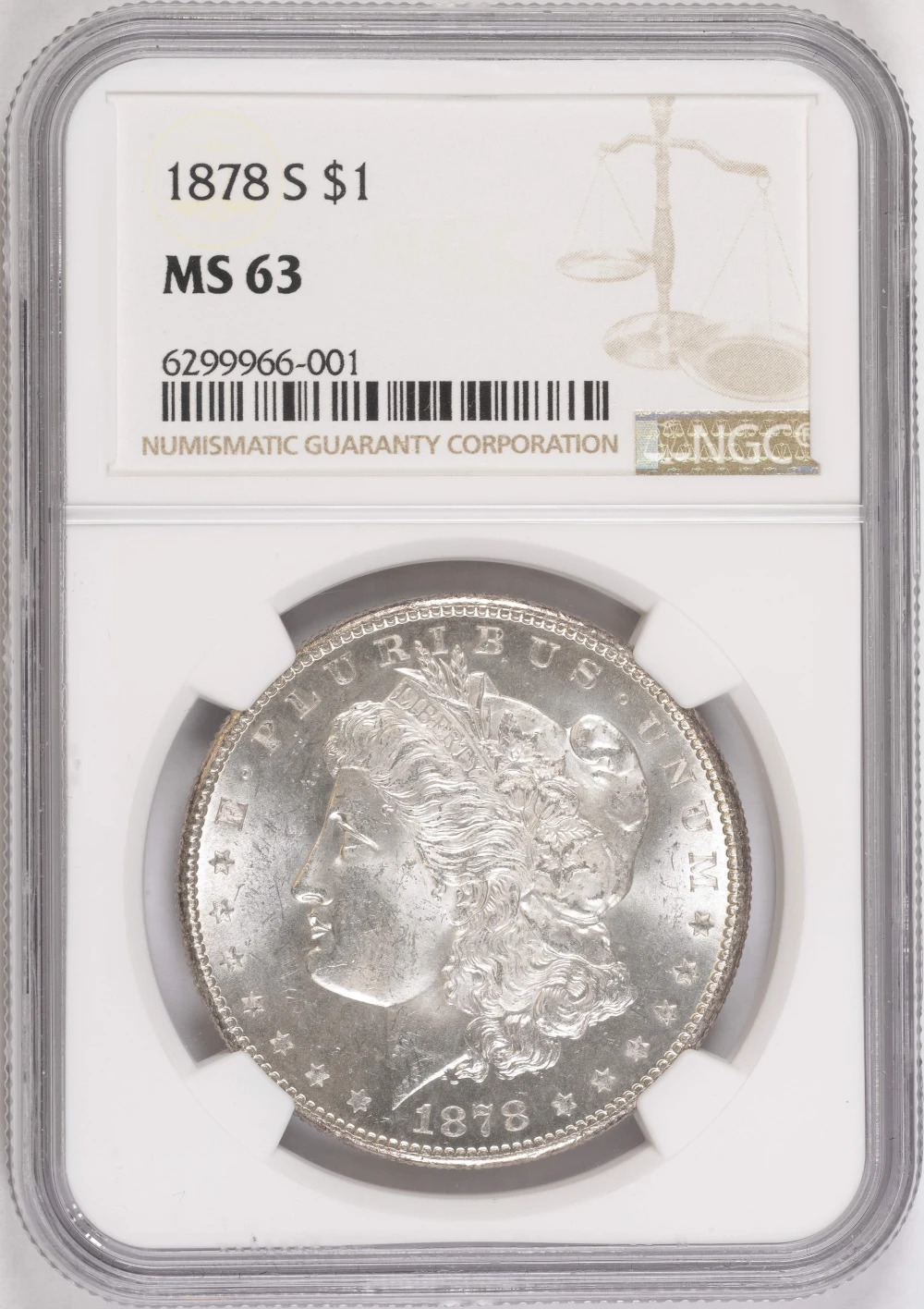 NGC MS-63 1878-S Morgan Dollar