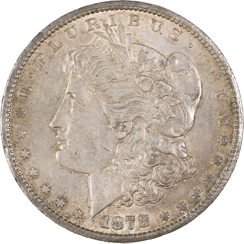 AU Details 1878-CC Morgan Dollar