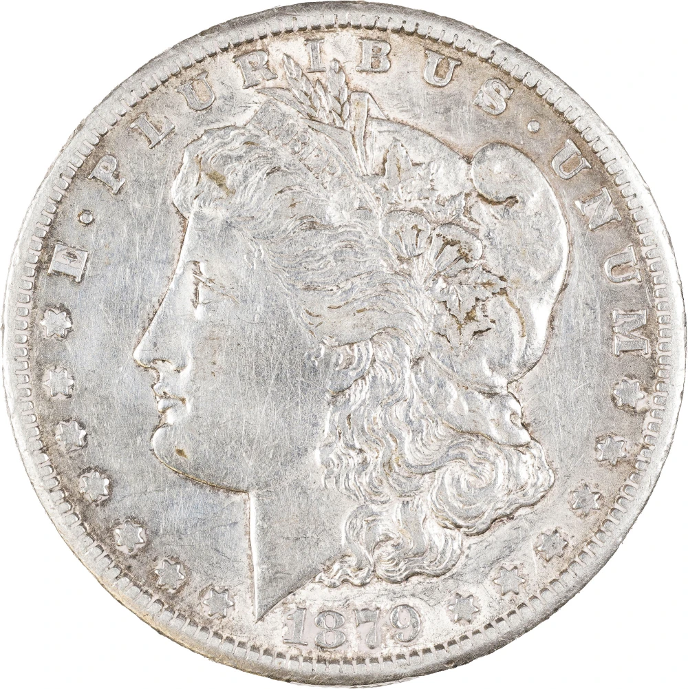 AU Details 1879-CC Morgan Dollar