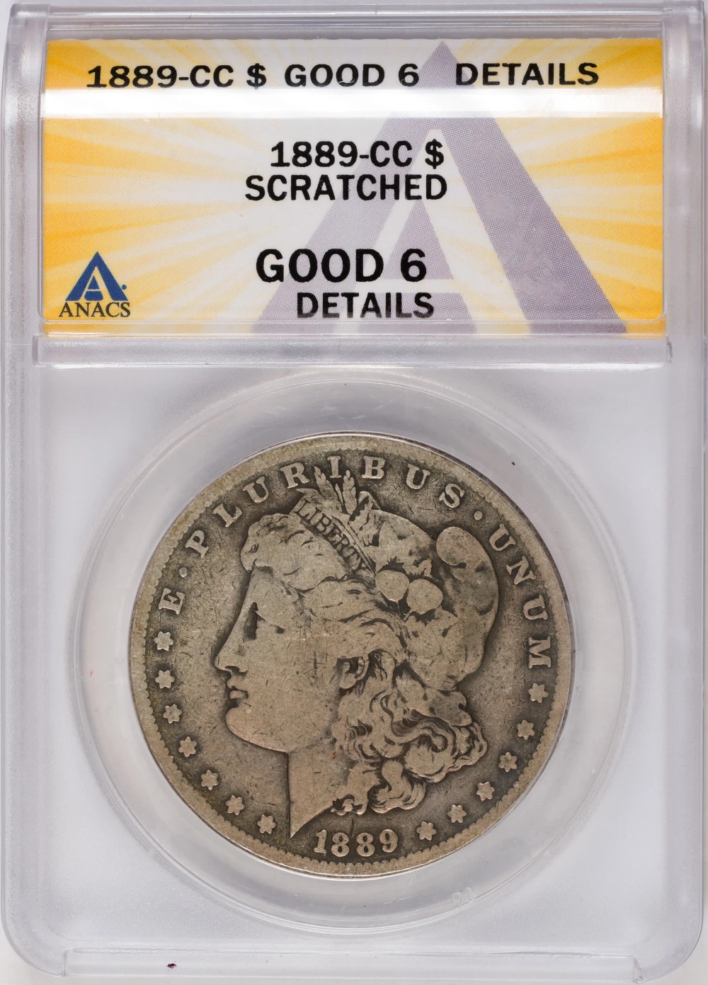 ANACS G-6 Details 1889-CC Morgan Dollar
