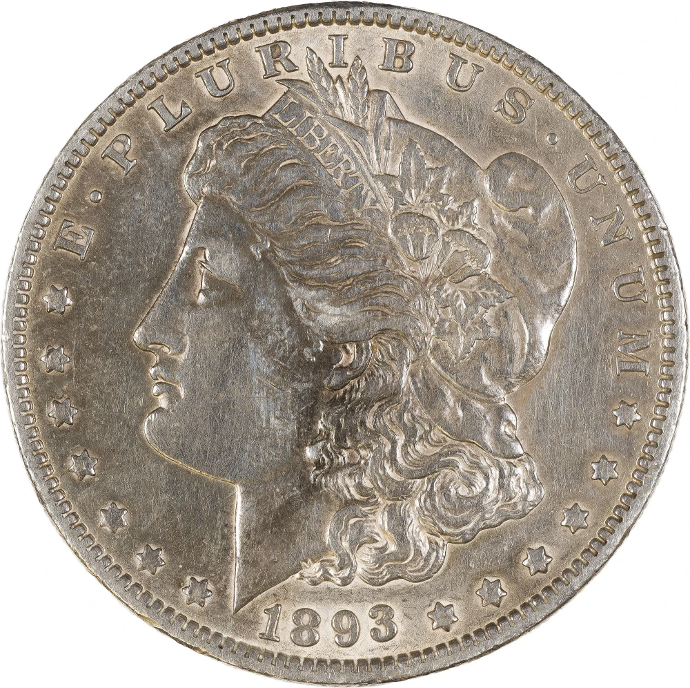 AU Details 1893-O Morgan Dollar