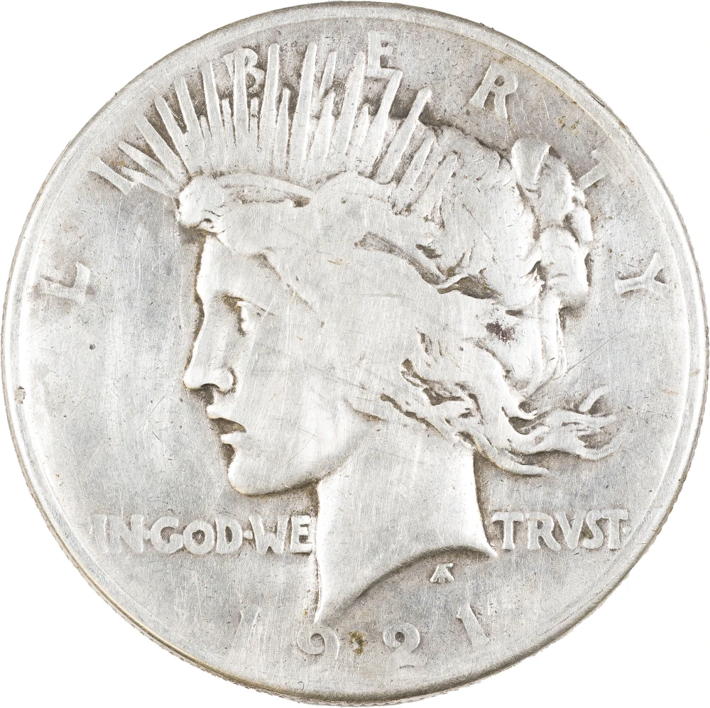 VG Details 1921 Peace Dollar