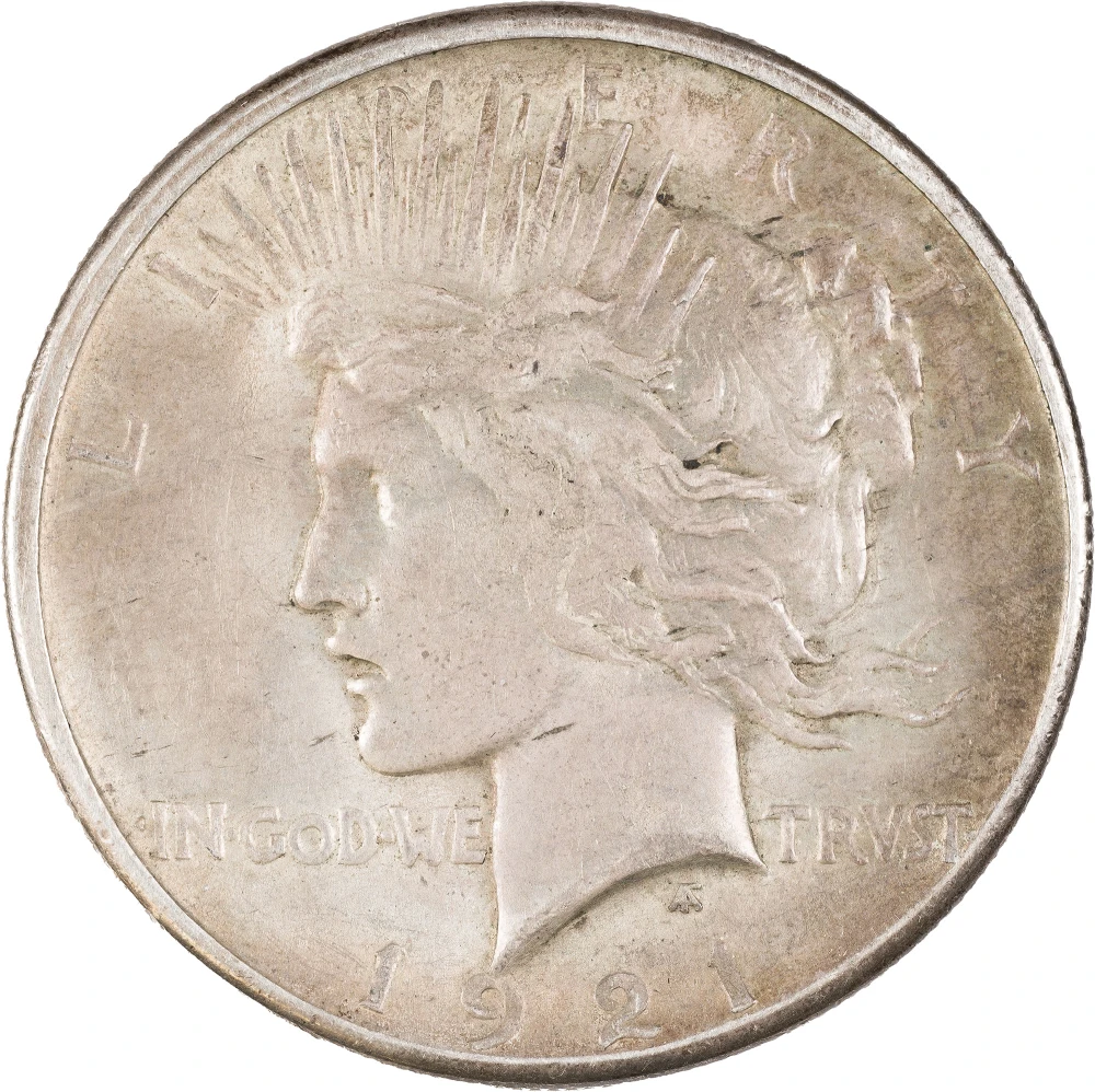 Choice AU-55 1921 Peace Dollar