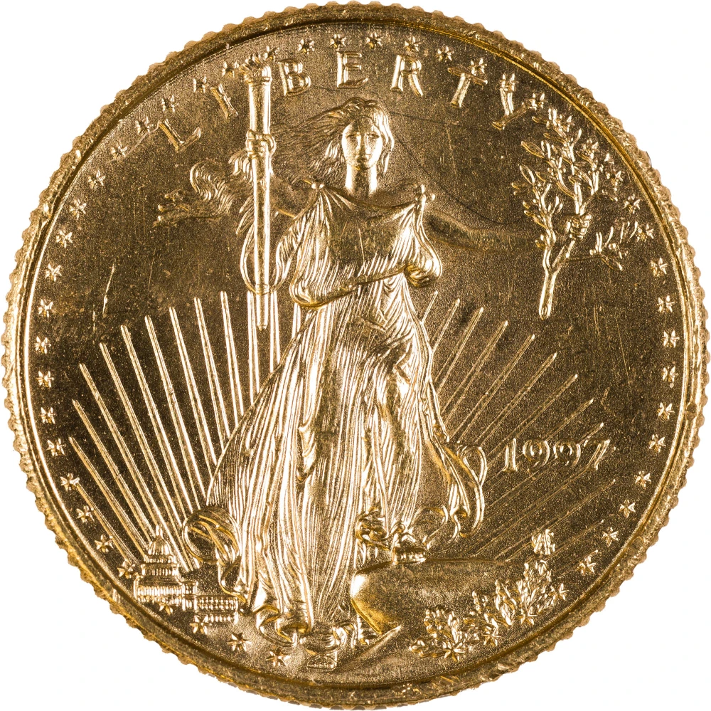 Gem BU 1997 1/10 Ounce Gold Eagle
