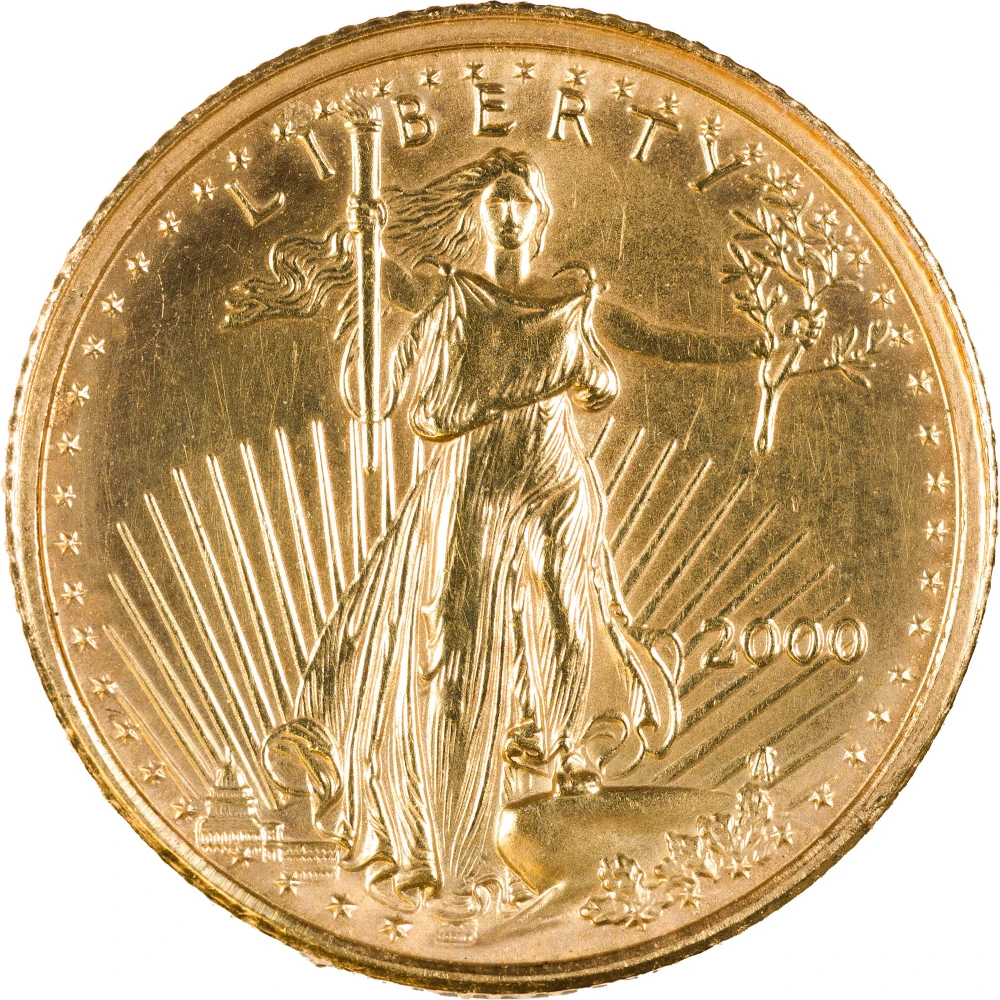 A 2nd Gem BU 2000 1/10 Ounce Gold Eagle
