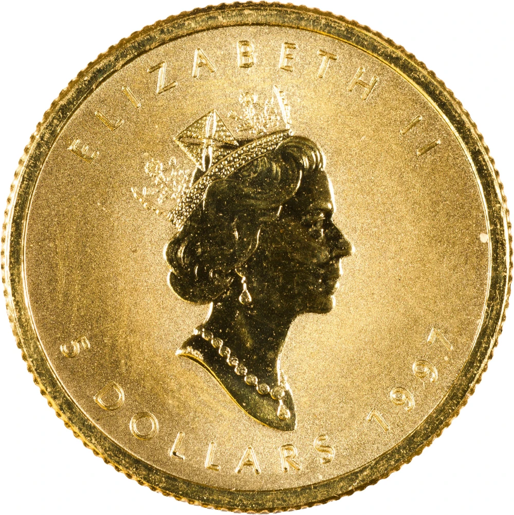 Gem BU 1997 1/10 Ounce Gold Maple Leaf