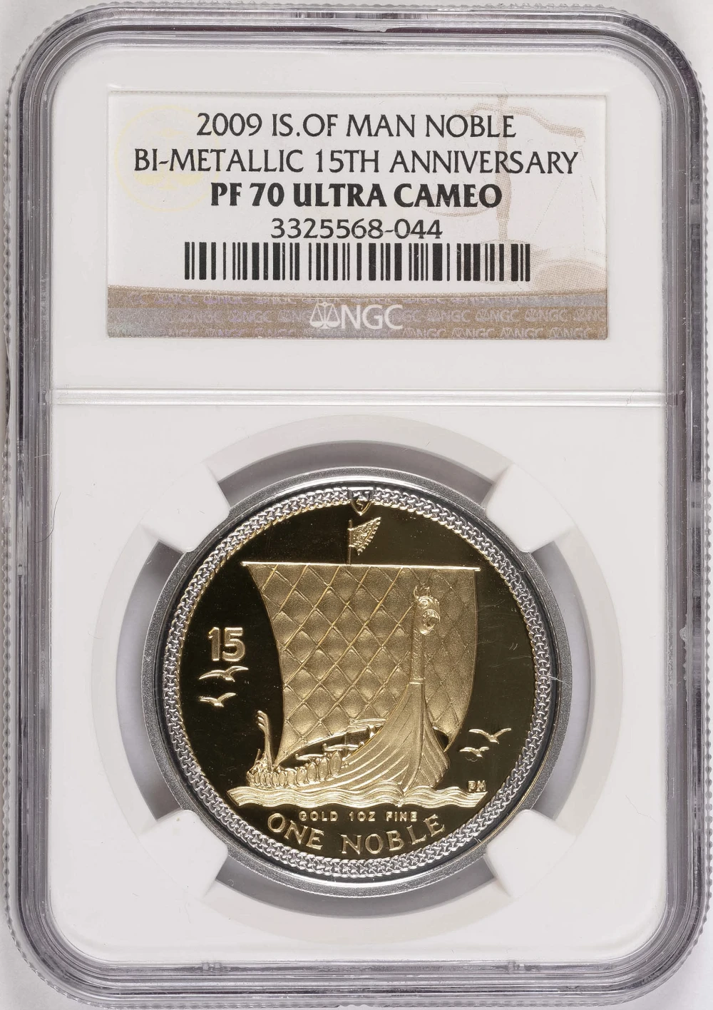 A 2nd Isle Of Man. NGC PF-70 UC 2009 Bi-Metallic Noble