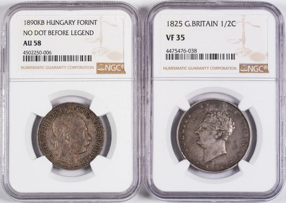 NGC Certified 1800's World Pair