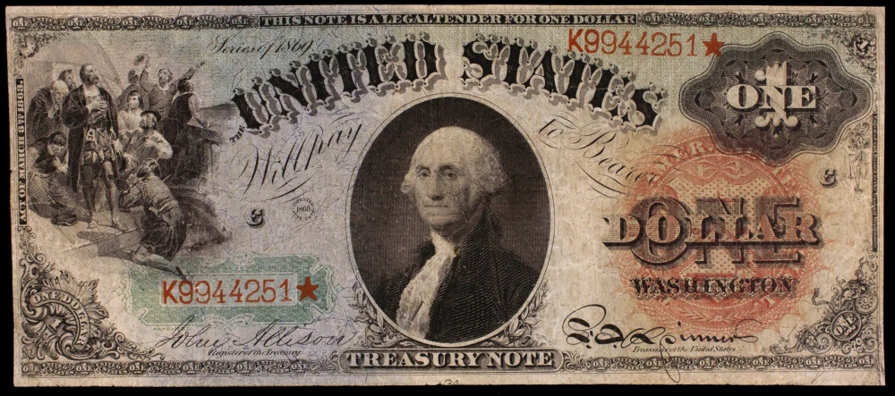 VF+ 1869 "Rainbow" $1