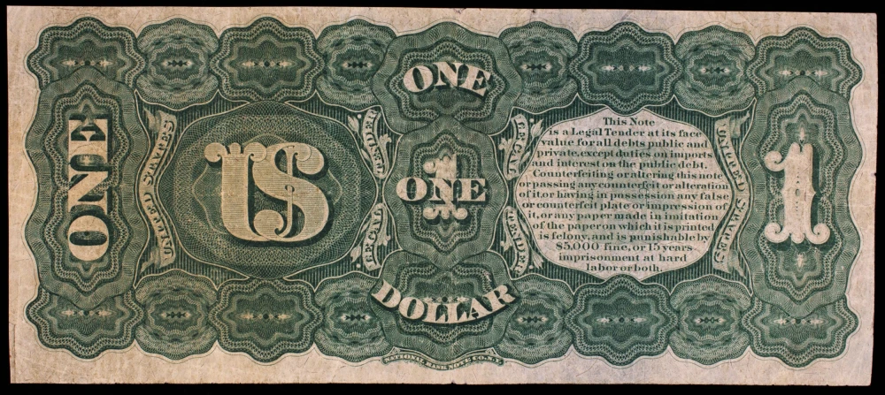VF+ 1869 "Rainbow" $1