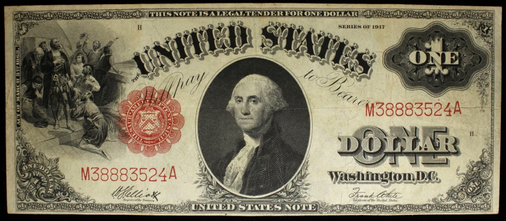 VF 1917 $1 U.S. Note