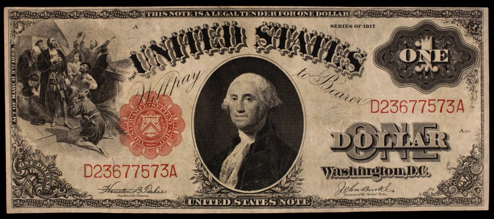 AU 1917 $1 U.S. Note 