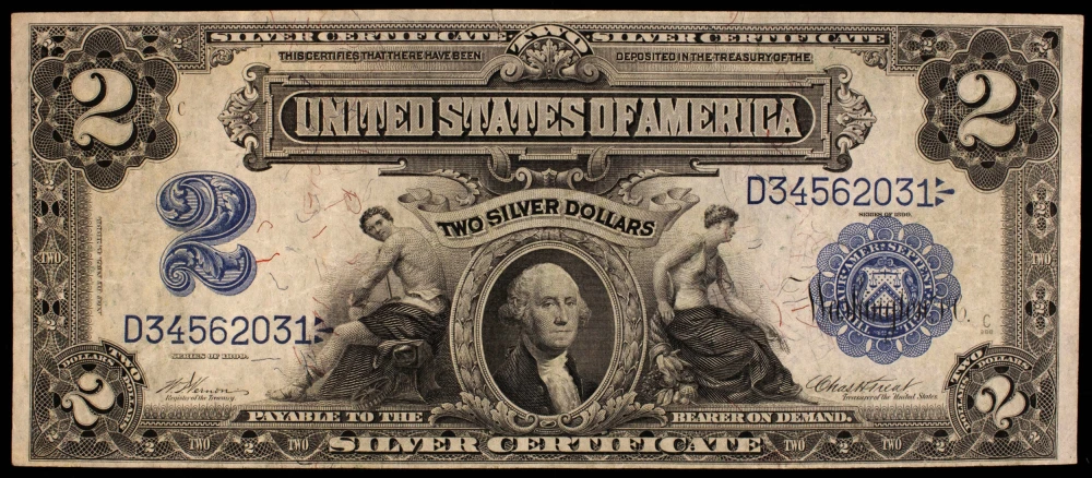 AU 1899 $2 Silver Certificate