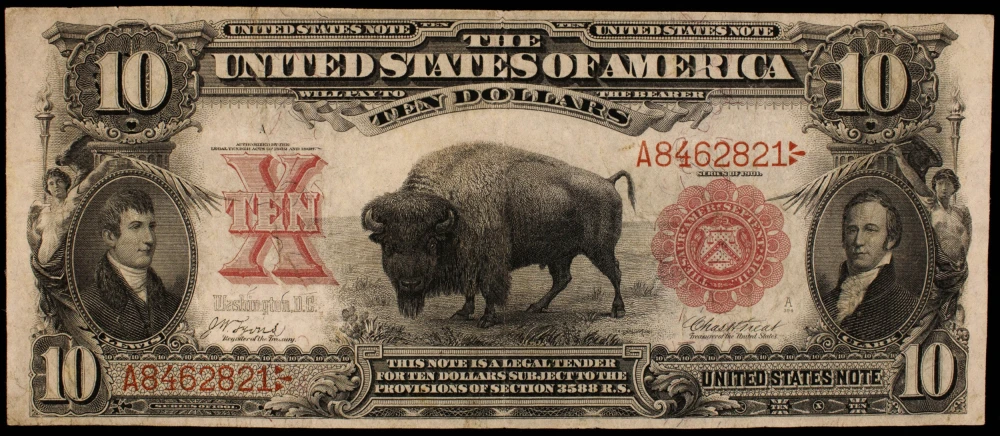 EF+ 1901 $10 Bison