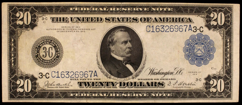 EF 1914 $20 Federal Reserve Note