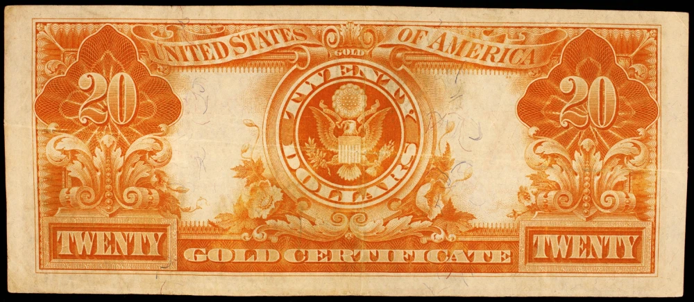 EF 1922 $20 Gold Certificate
