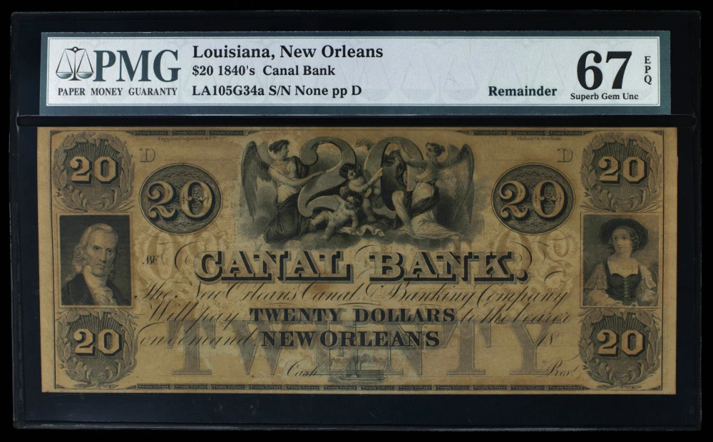 Louisiana. New Orleans PMG-67 EPQ $20