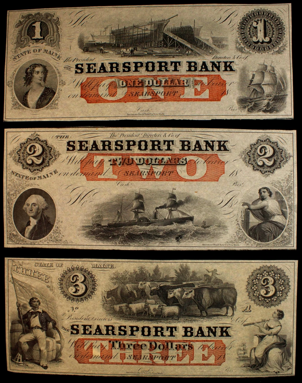Maine. Searsport. Crisp Remainder Notes Trio