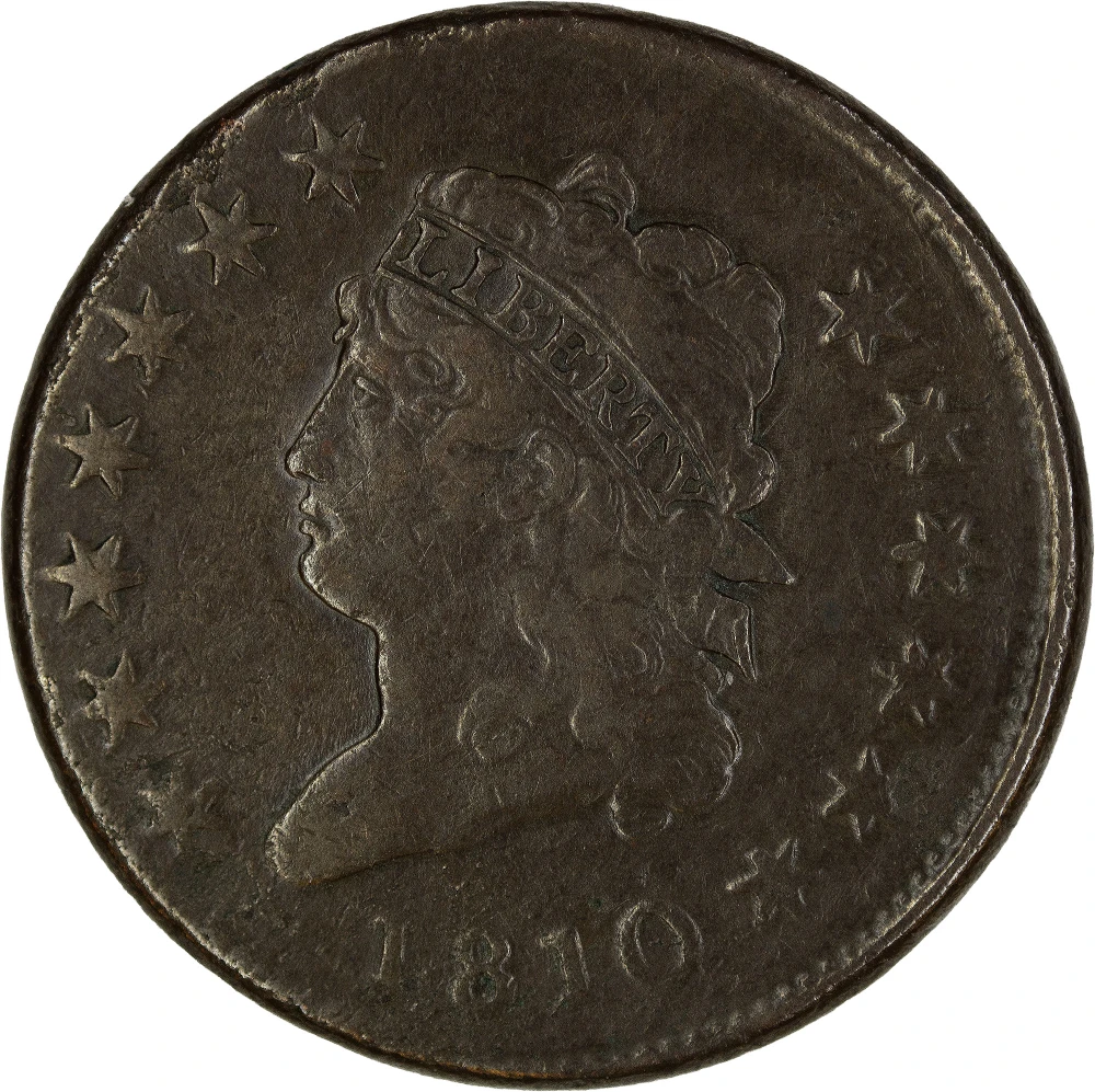 VF-20 Details 1810 Large Cent