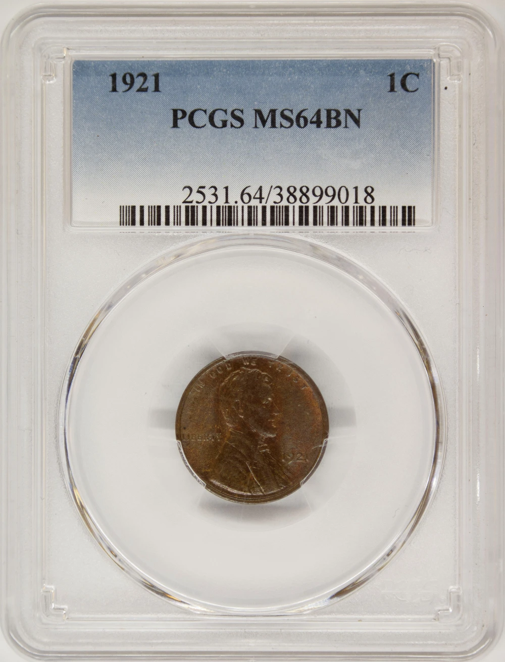 PCGS MS-64 BN 1921 Lincoln Cent