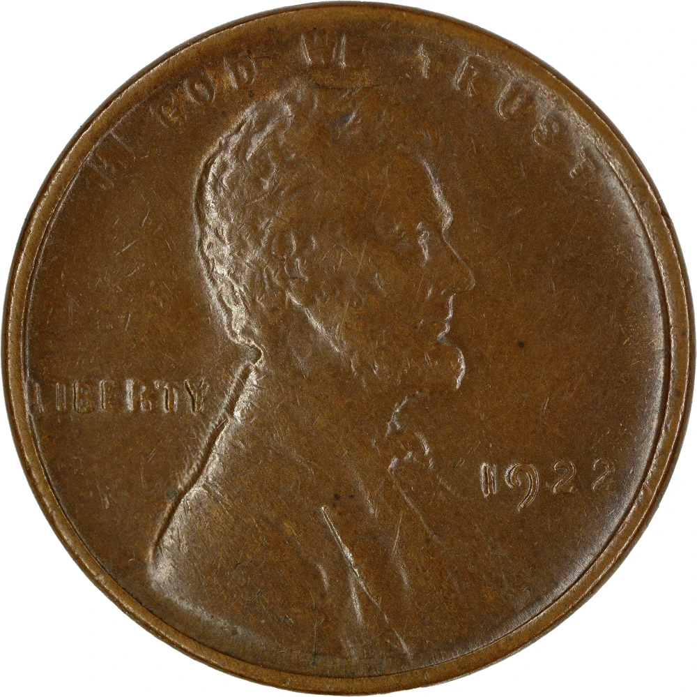 AU-50 1922-D Weak D Lincoln Cent