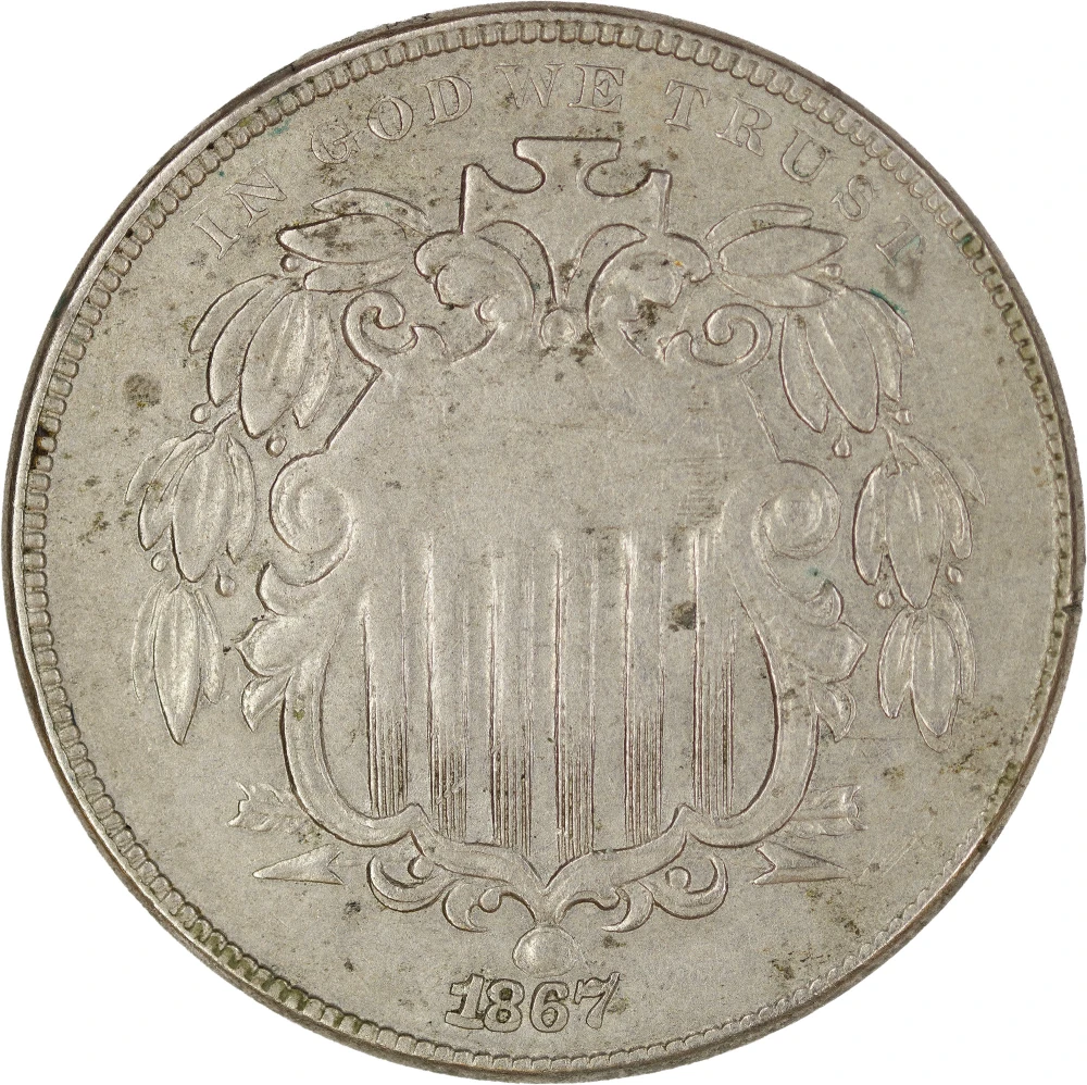 EF-40 1867 Rays Shield Nickel