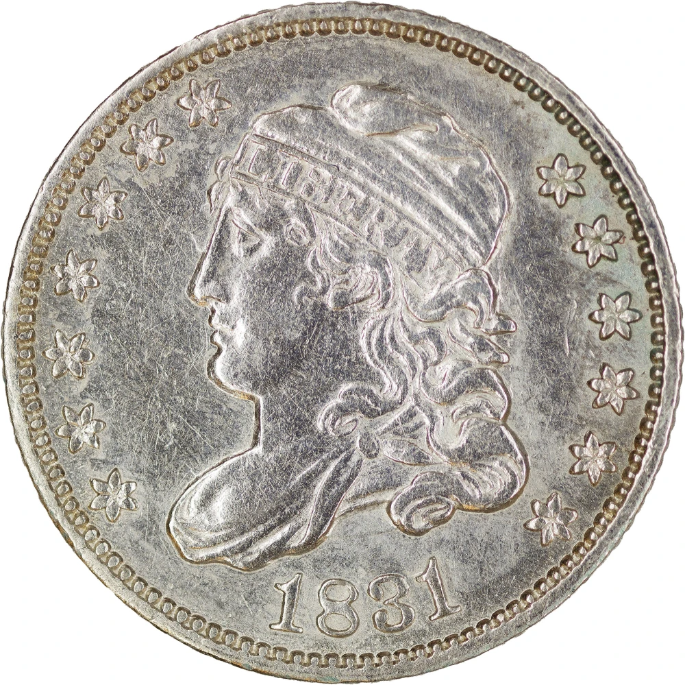 AU+ Details 1831 Bust Half Dime