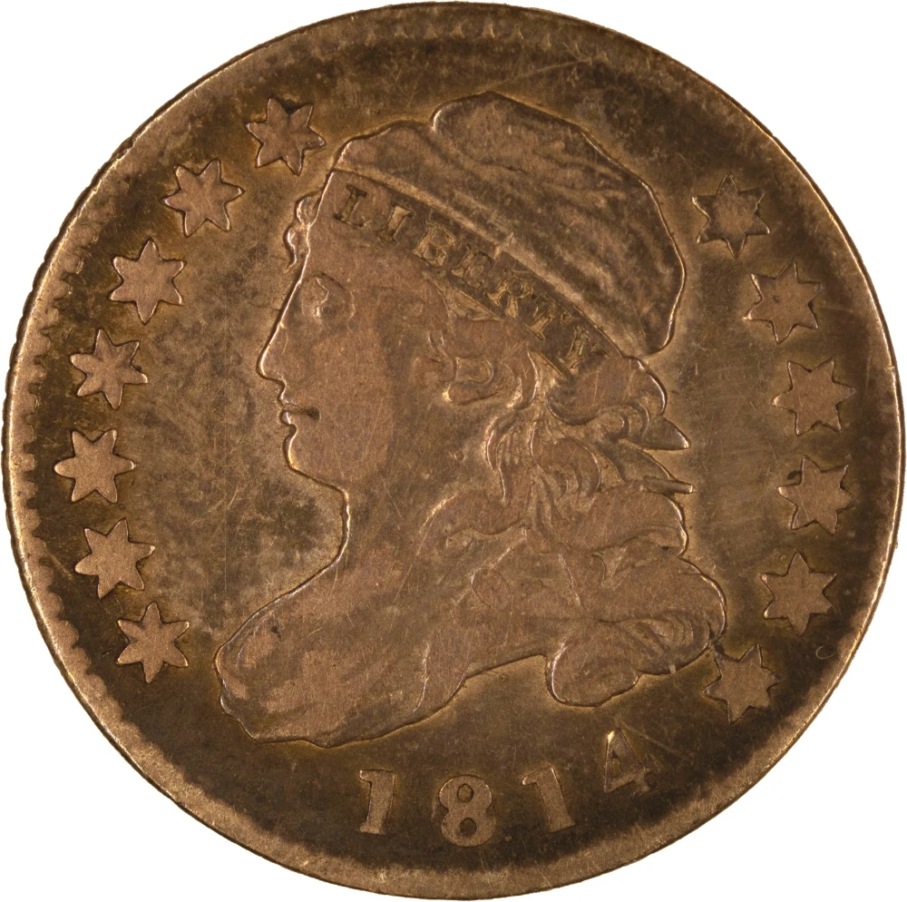 Choice VF-30 Small Date 1814 Bust Dime