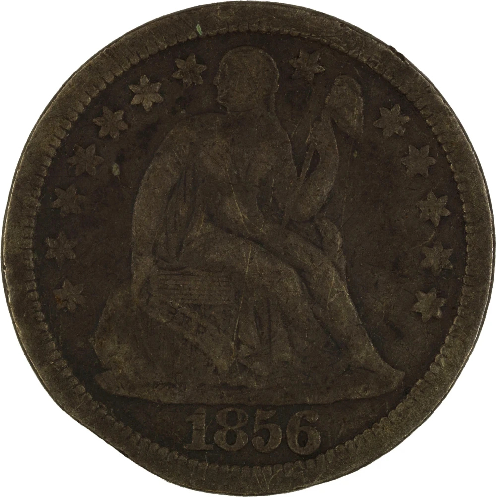 F-12 1856 Large Date Dime