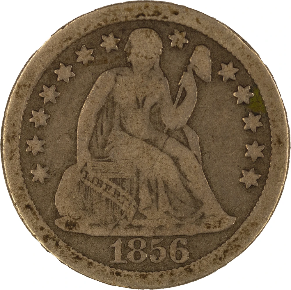 A 2nd F-12 1856 Large Date Dime