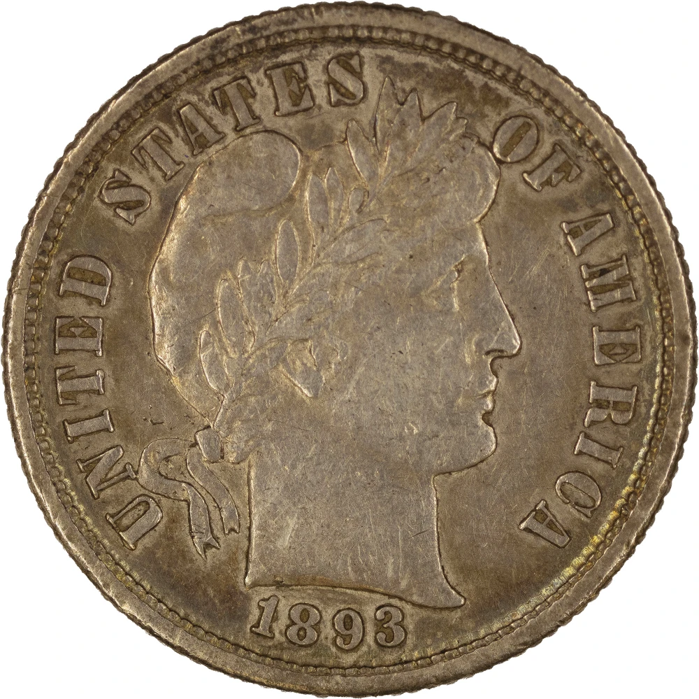 EF-40 1893-S Barber Dime
