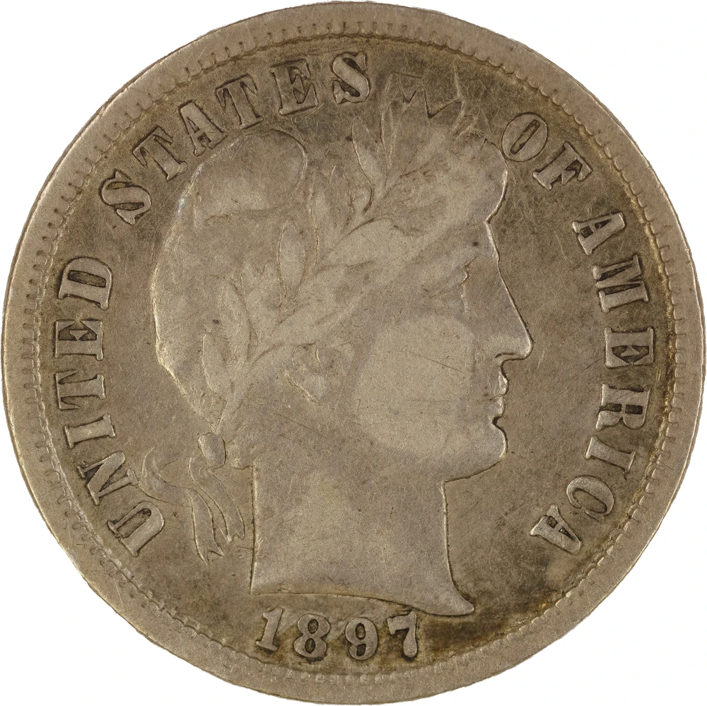 VF-20 1897-S Barber Dime